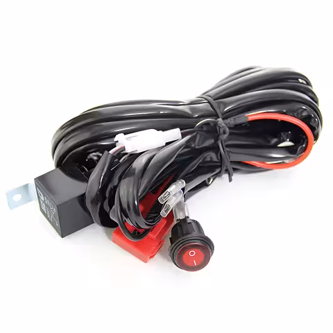 LED projektori juhtmestik auto ja moto jaoks 12V – relee 40A, kaitse 30A, ühilduv LED BAR-ga