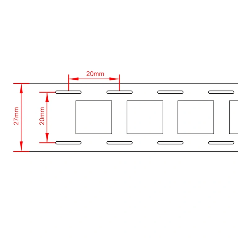 20,2 mm vahe rakkude vahel 2P konfiguratsioonis