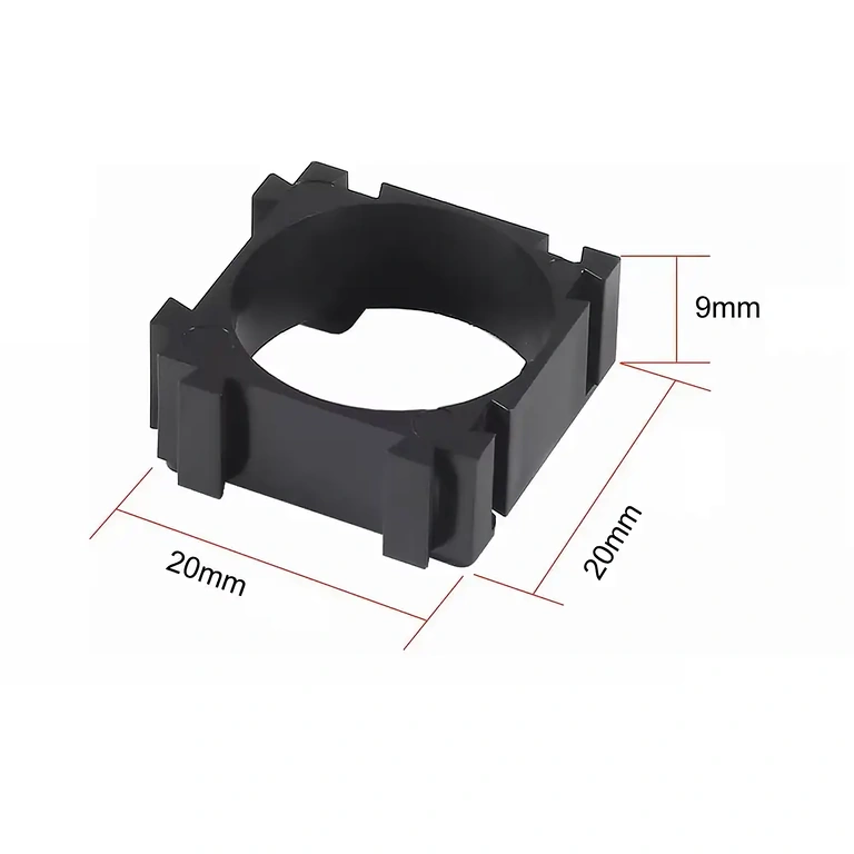 Tehniline diagramm 18650 modulaarse akuhoidiku mõõtmetega