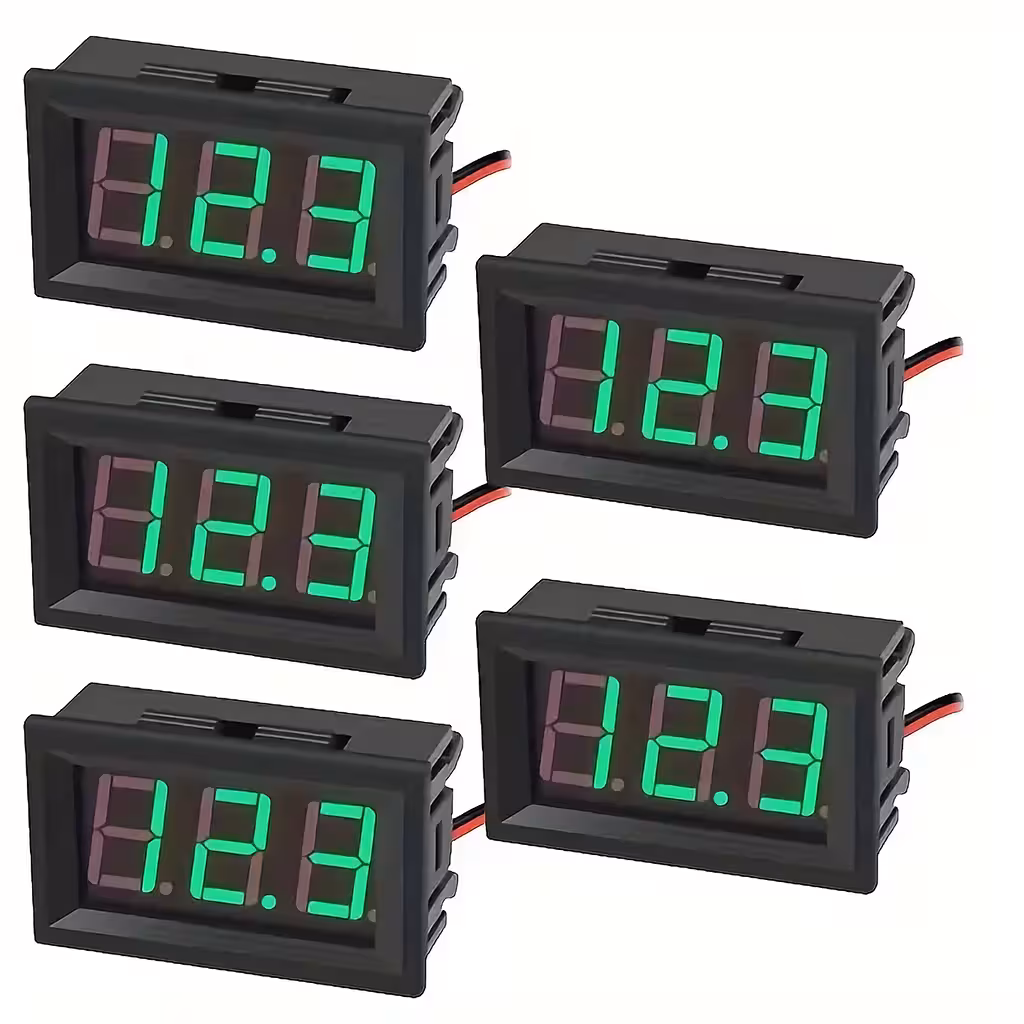 5 digit paneelivoltmeetri komplekt 5V–120V DC