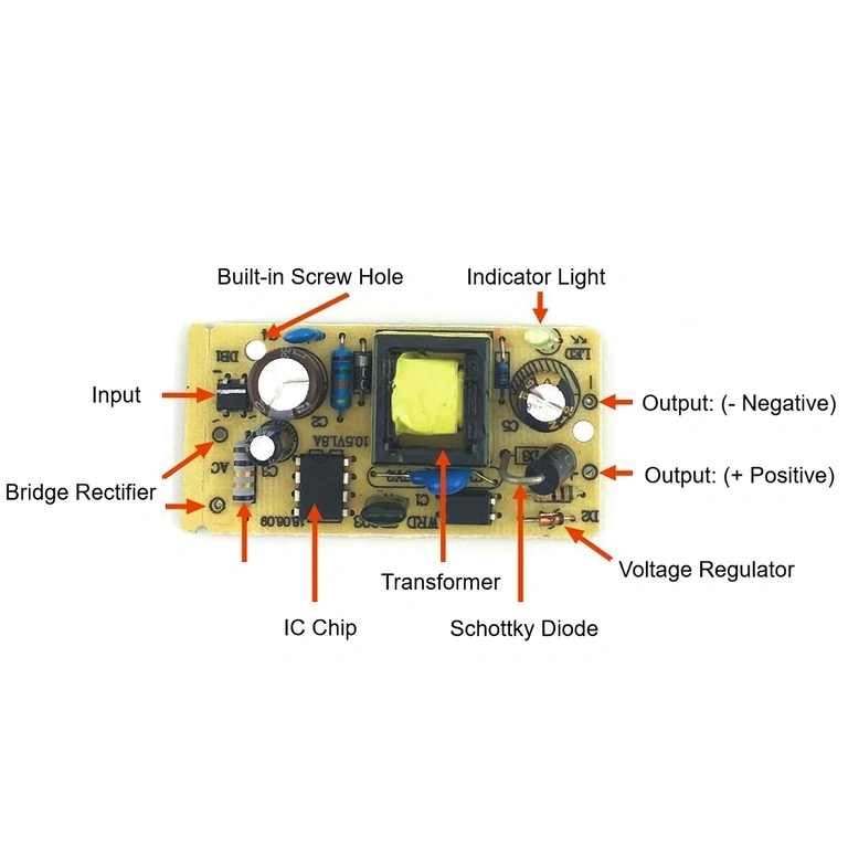 Tehniline silt – 5V 2A toiteallikas Tehnilised andmed 5V toiteadapteri etiketil