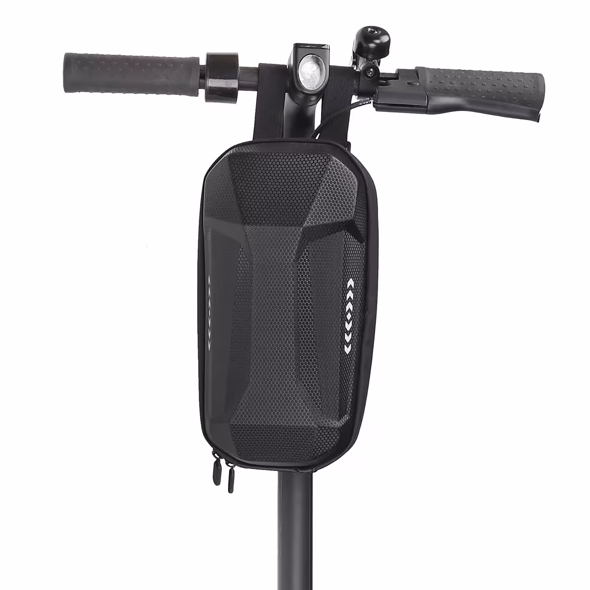 Elektritõukeratta kott, millel on sisevõrk väikeste esemete jaoks