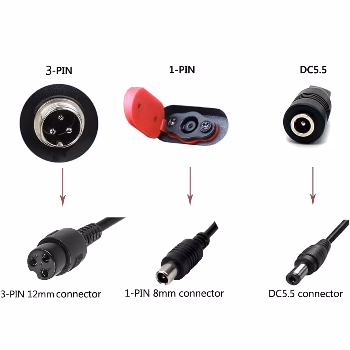 36V–42V 3A laadija Xiaomi ja Segway-Nineboti tõukeratastele, koaksiaalne pistik 8mm