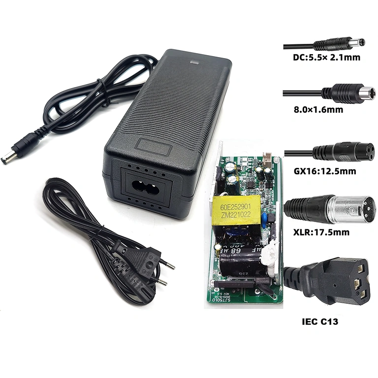 8 mm koaksiaalühendusega laadija 48V–54.6V 2A laadija koaksiaalne pistik 8mm, ühilduv Xiaomi ja Segway-Nineboti tõukeratastele