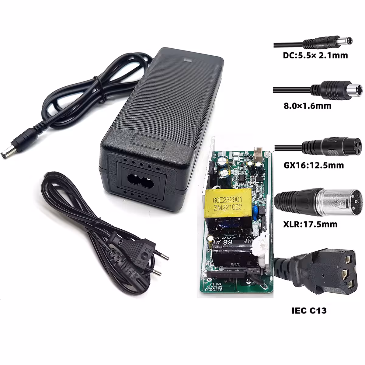 48V–54.6V 2A laadija koaksiaalne pistik 8mm, ühilduv Xiaomi ja Segway-Nineboti tõukeratastele