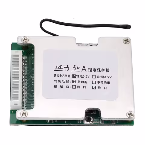 BMS 14S 52V 30A Li-Ion akude jaoks – kaitse ja akude tasakaalustamine