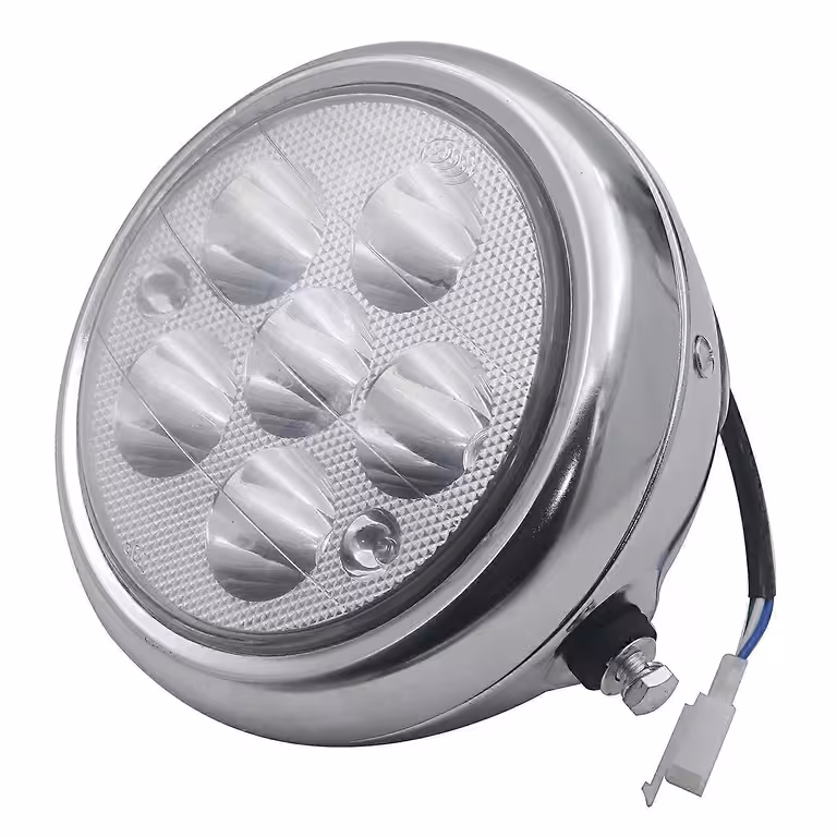 Ümmargune LED-esituli 5 tolli elektritõukeratastele, mootorratastele, Citycoco ja Harley – valgustus 12V–80V