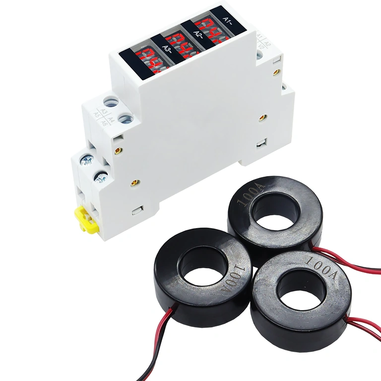 Täpselt mõõdetud vool 1-100A kolmes faasis digitaalne ampermeeter