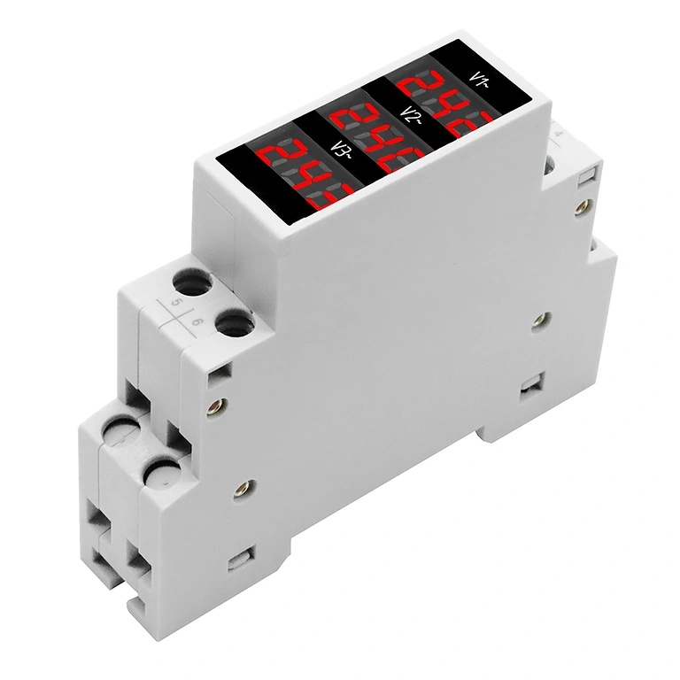 Kolmes faasis digitaalvoltmeetri paigaldamine tööstuslikesse elektriliste paneelidesse