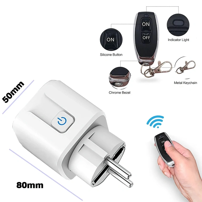 RF433 kaugjuhtimispuldiga pistik valgustuse ja seadmete juhtimiseks