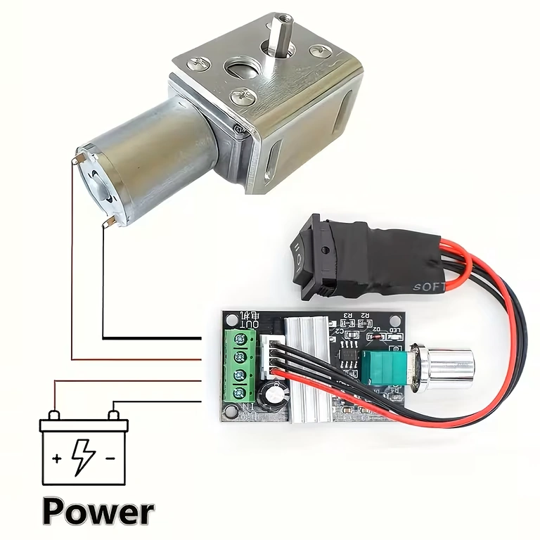 DC mootori PWM kontrolleri ühendamine