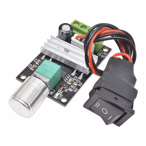DC mootorikontroller 6V 12V 24V 3A – PWM-regulaator pöörlemissuuna muutmisega