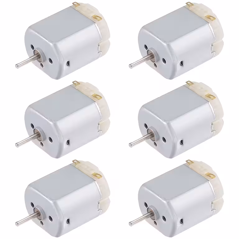 Komplekt 6 tk: Mini DC mootor 130 3V–6V robotite, ventilaatorite ja DIY-projektide jaoks