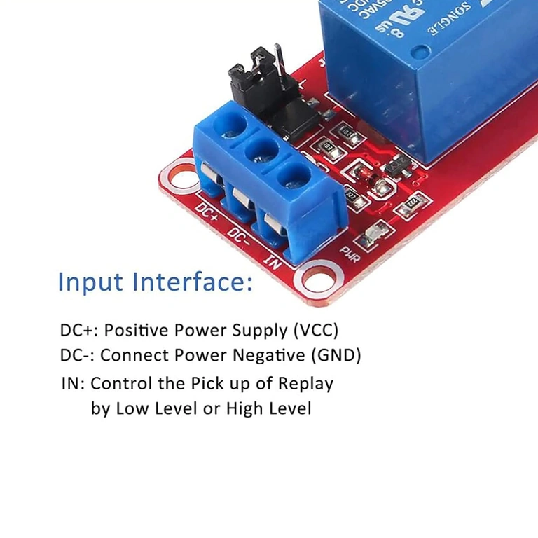 5V releemooduli komplekt optoisolaatoriga, 1 kanal, ühilduv Arduino ja Raspberry Pi-ga