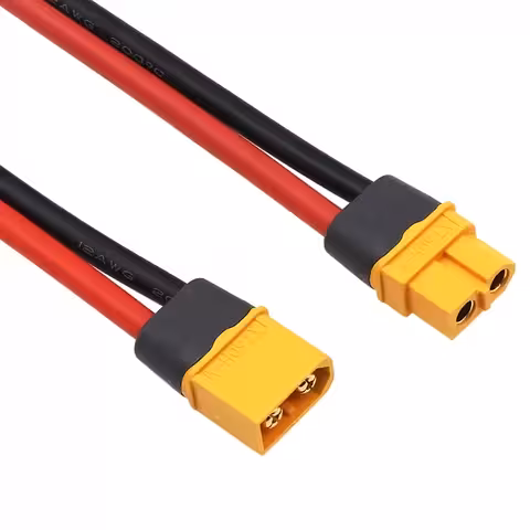 XT60 pistik emane + isane koos 12AWG kaabliga 30 cm – suure mahutavusega akudele