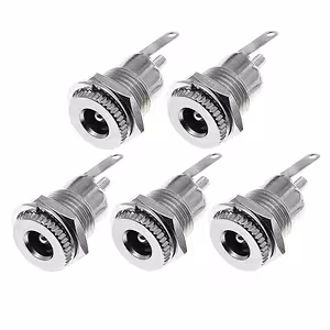 5-osaline DC 12V 5,5x2,1 mm pesa komplekt – eestvaade