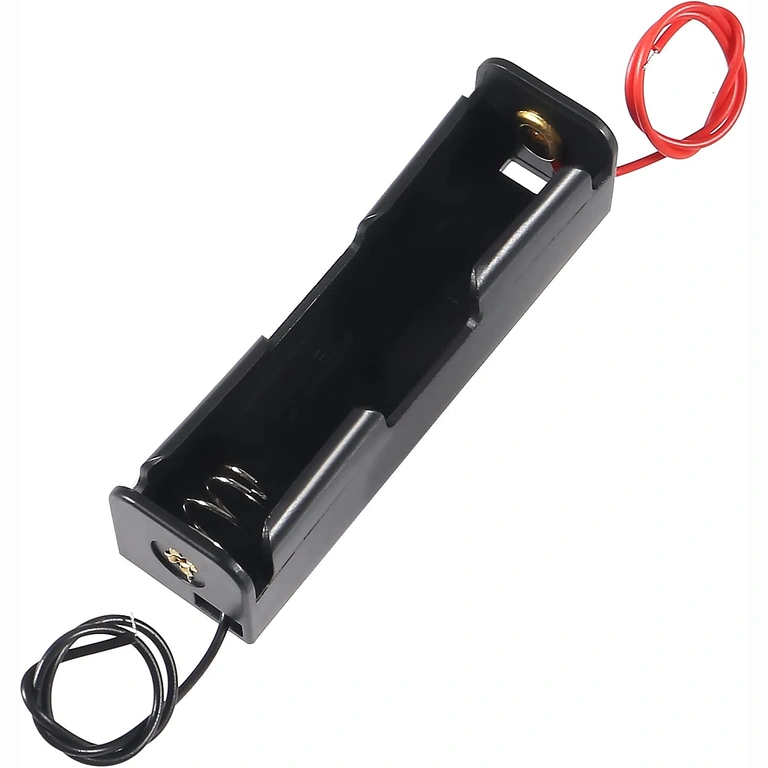 18650 aku hoidik juhtmetega 18650 3.7V aku hoidik punase ja musta juhtmega