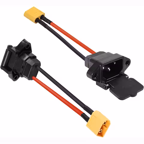 Must RDB IEC pistiku ja lameda XT60 Isaskonnektoriga kaabel